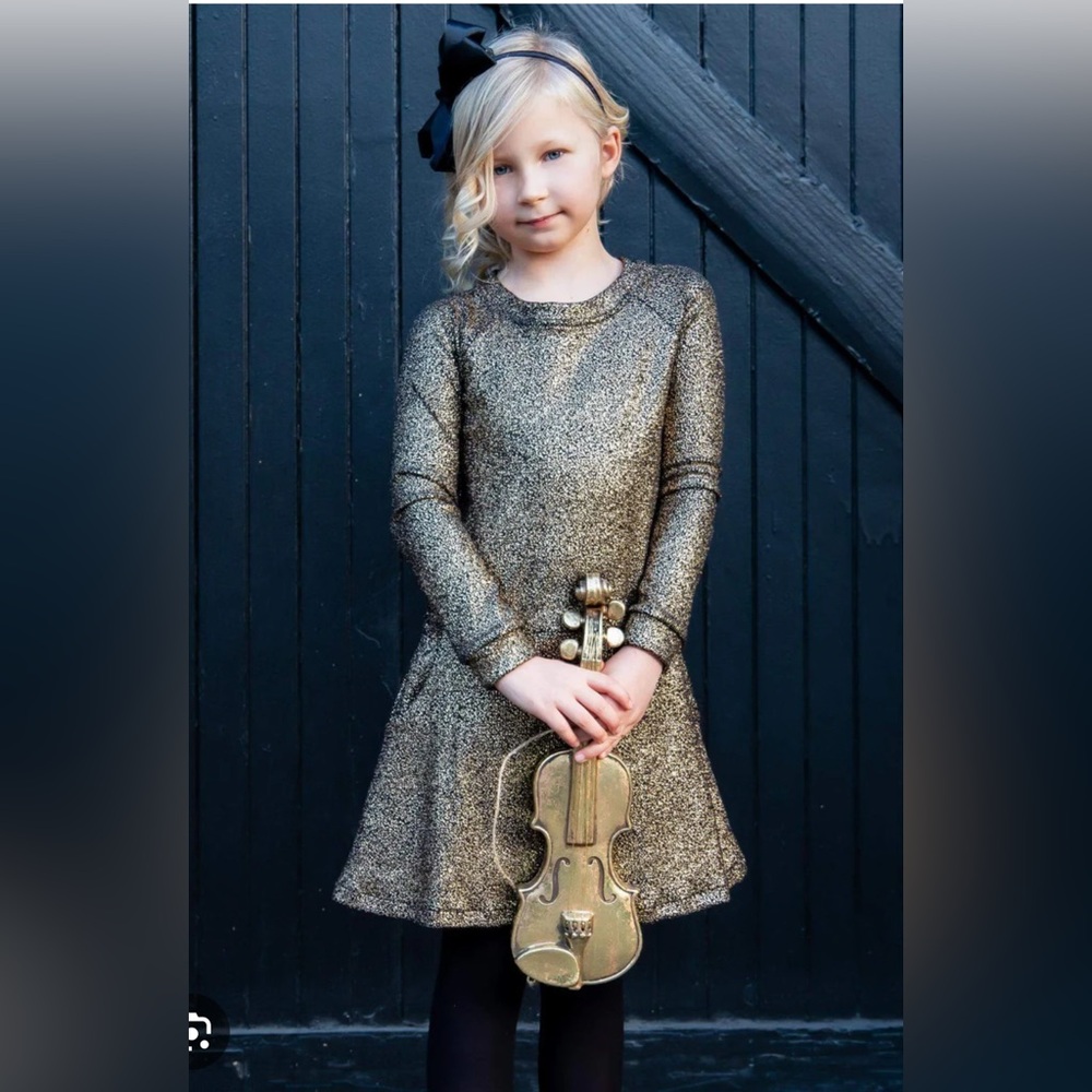 Eva Franco Glittery Black Kids Dress size 5-6